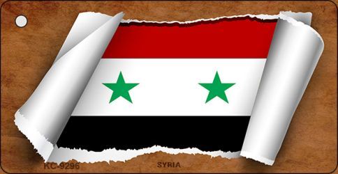 KC-9296 Syria Flag Scroll Novelty Key Chain