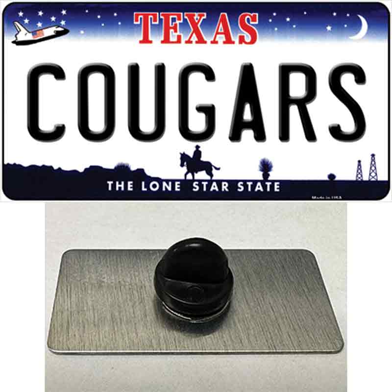 PIN-LP-13040 1.5 x 0.75 in. Cougars Novelty Rectangle Metal Hat Pin