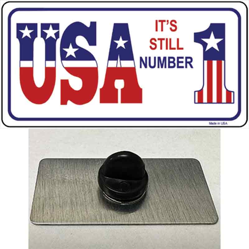 PIN-LP-131 1.5 x 0.75 in. USA Still 1 Novelty Rectangle Metal Hat Pin