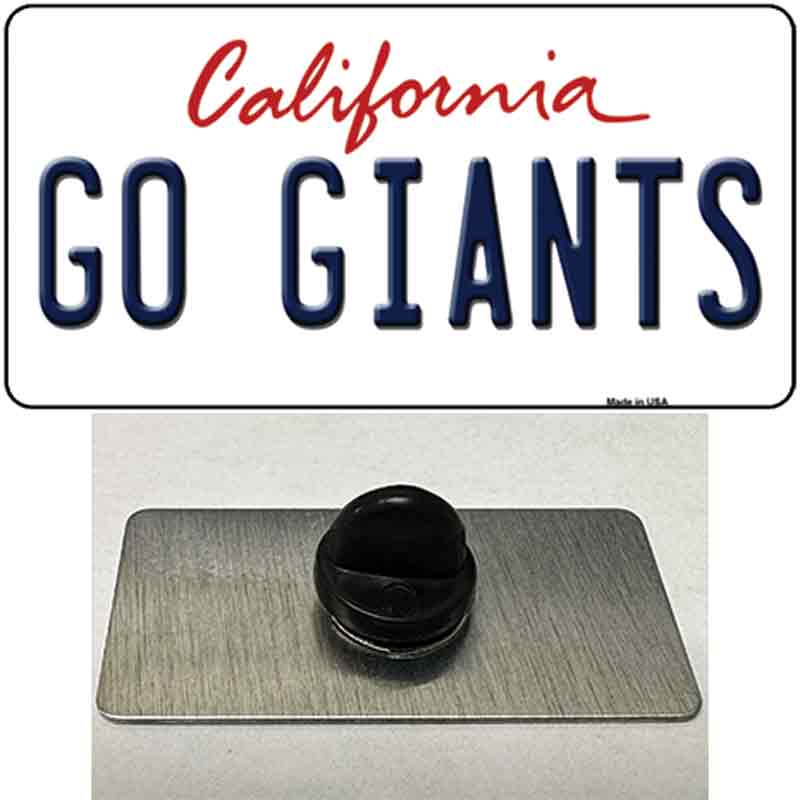 PIN-LP-13337 1.5 x 0.75 in. Go Giants Novelty Rectangle Metal Hat Pin Tag