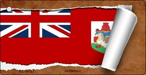 KC-9137 Bermuda Flag Scroll Novelty Key Chain