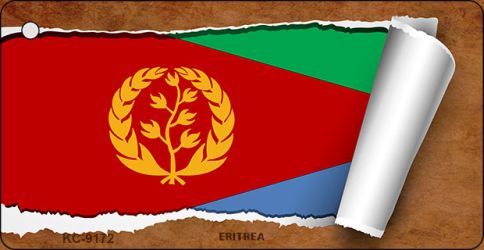 KC-9172 Eritrea Flag Scroll Novelty Key Chain