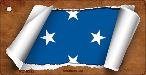 KC-9212 Micronesia Flag Scroll Novelty Key Chain