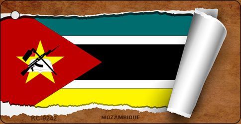 KC-9242 Mozambique Flag Scroll Novelty Key Chain