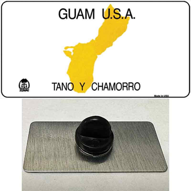 PIN-LP-1472 1.5 x 0.75 in. Guam State Novelty Rectangle Metal Hat Pin