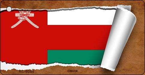KC-9259 Oman Flag Scroll Novelty Key Chain