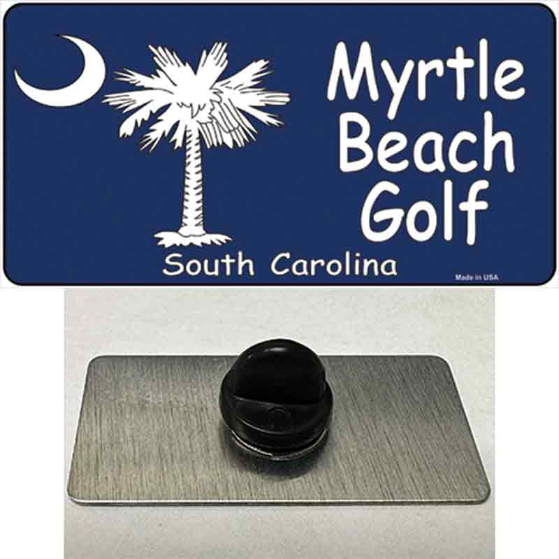 PIN-LP-184 1.5 x 0.75 in. Myrtle Beach Golf Novelty Rectangle Metal Hat Pin