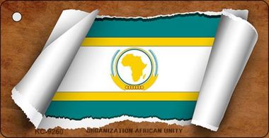 KC-9260 Organization African Unity Flag Scroll Novelty Key Chain