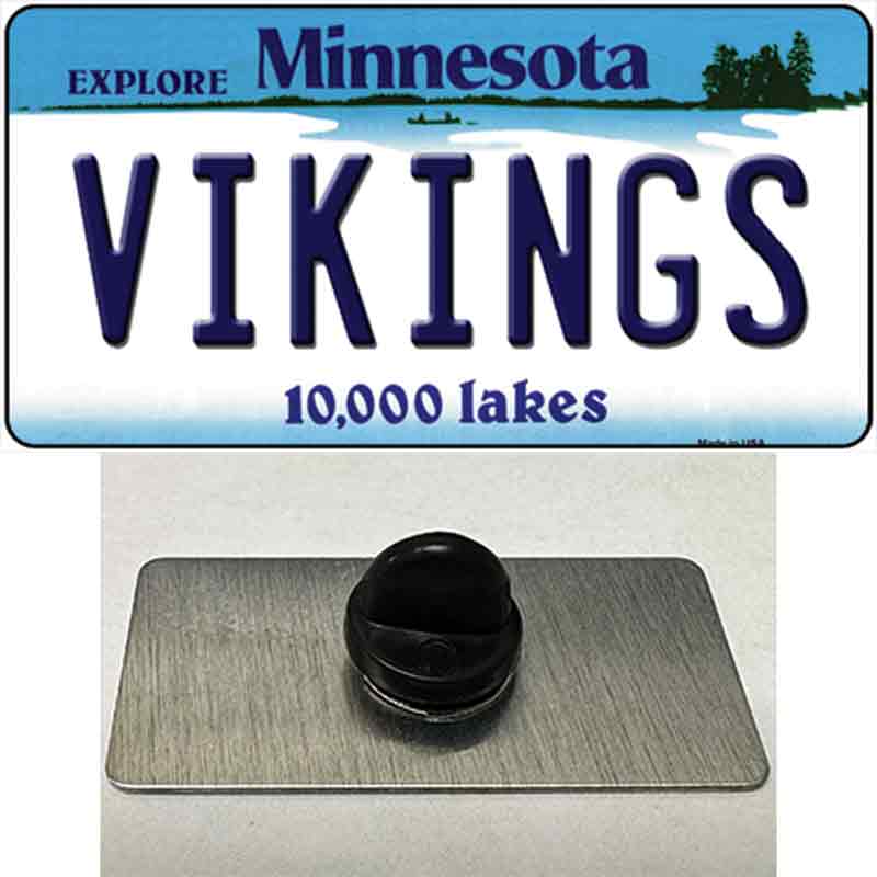 PIN-LP-2048 1.5 x 0.75 in. Vikings Minnesota State Novelty Rectangle Metal Hat Pin