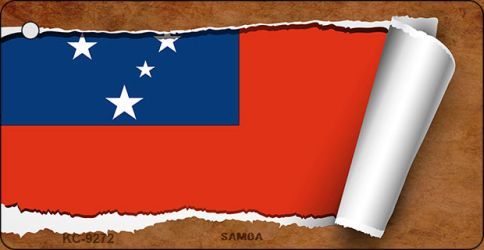 KC-9272 Samoa Flag Scroll Novelty Key Chain