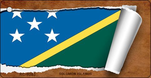 KC-9283 Solomon Islands Flag Scroll Novelty Key Chain