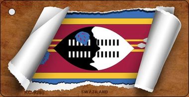 KC-9295 Swaziland Flag Scroll Novelty Key Chain