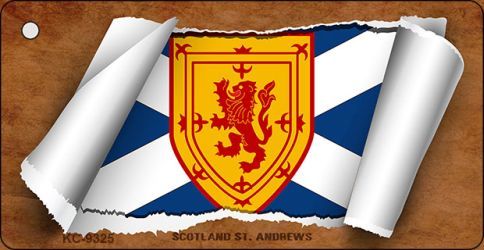 KC-9325 Scotland St. Andrews Flag Scroll Novelty Key Chain