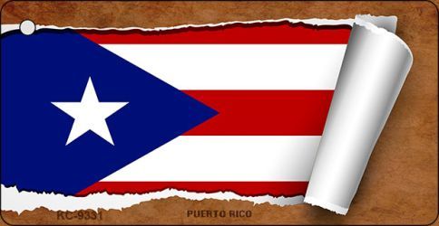KC-9331 Puerto Rico Flag Scroll Novelty Key Chain