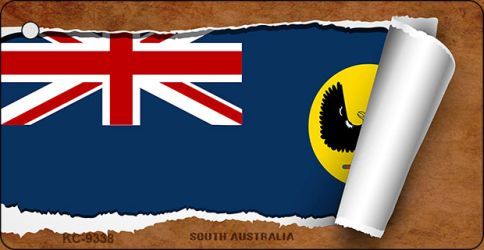 KC-9338 South Australia Flag Scroll Novelty Key Chain