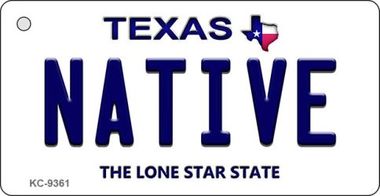 KC-9361 Native Texas Background Novelty Key Chain