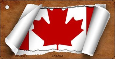 KC-9327 Canada Flag Scroll Novelty Key Chain