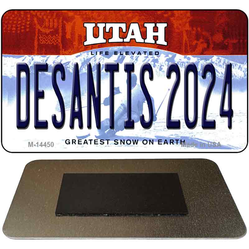 M-14450 3.5 x 2 in. Desantis 2024 Utah Novelty Rectangle Metal Magnet