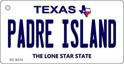 KC-9374 Padre Island Texas Background Novelty Key Chain