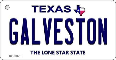 KC-9375 Galveston Texas Background Novelty Key Chain