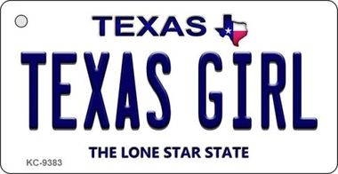 KC-9383 Texas Girl Texas Background Novelty Key Chain