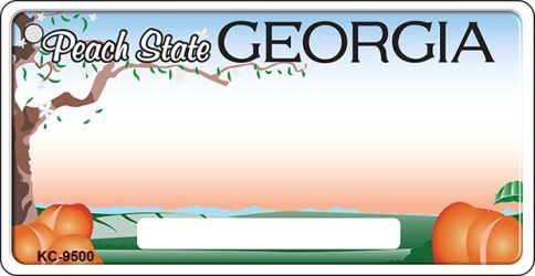 KC-9500 Georgia Background Novelty Key Chain