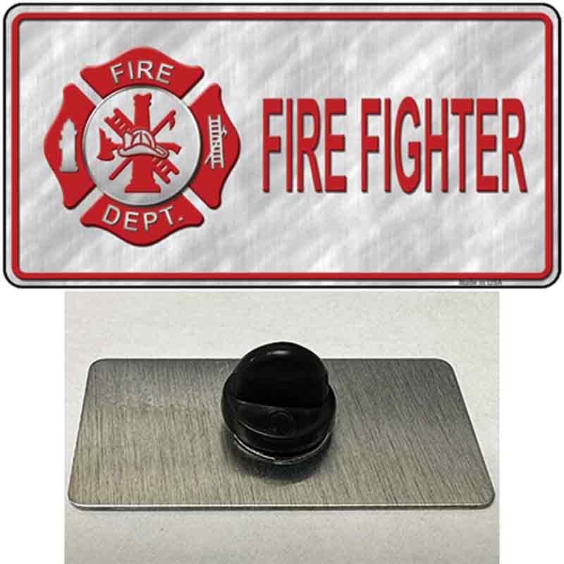 PIN-LP-334 1.5 x 0.75 in. Firefighter decal Novelty Rectangle Metal Hat Pin