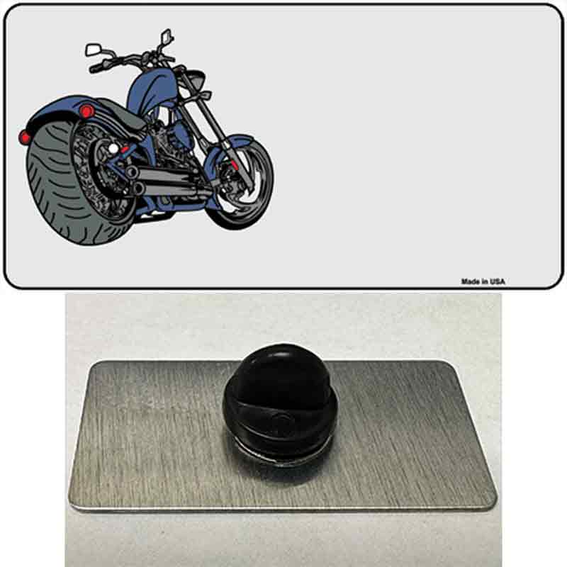 PIN-LP-3476 1.5 x 0.75 in. Motorcycle Offset Novelty Rectangle Metal Hat Pin
