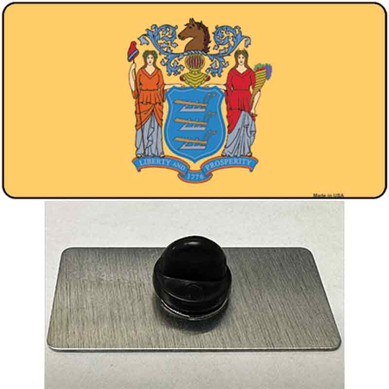 PIN-LP-3593 1.5 x 0.75 in. Jersey State Flag Novelty Rectangle Metal Hat Pin