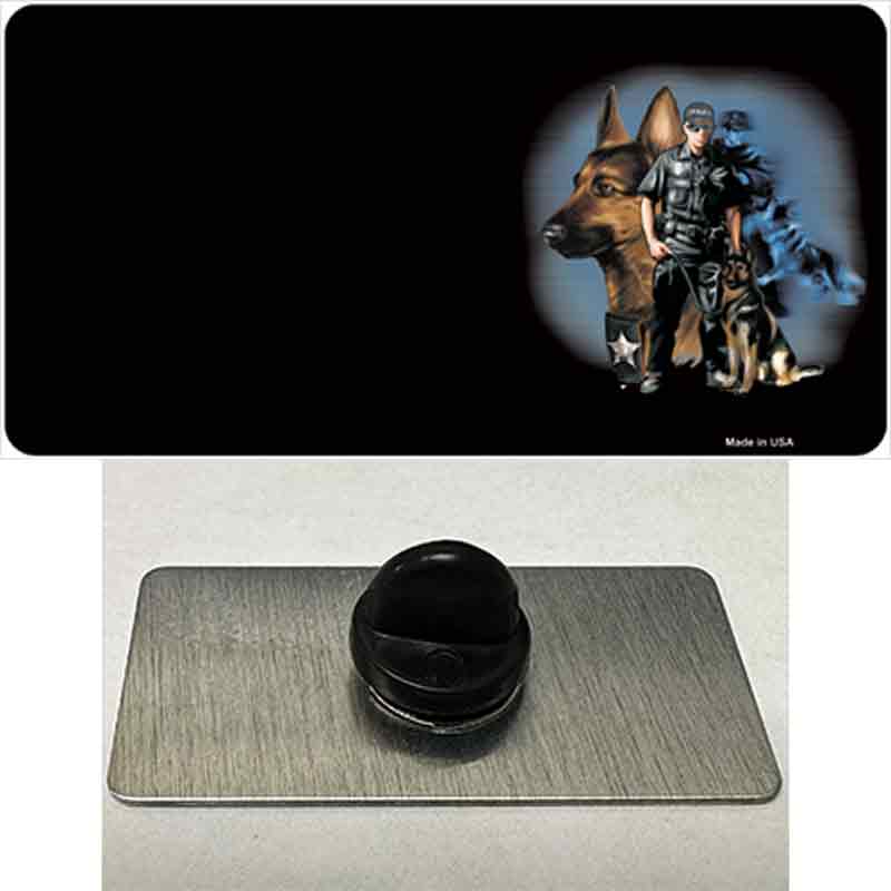 PIN-LP-3779 1.5 x 0.75 in. Policeman K9 Dog Offset Novelty Rectangle Metal Hat Pin