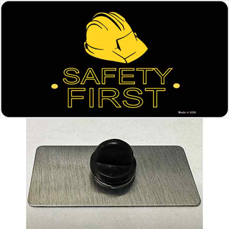 PIN-LP-3832 1.5 x 0.75 in. Safety First Novelty Rectangle Metal Hat Pin