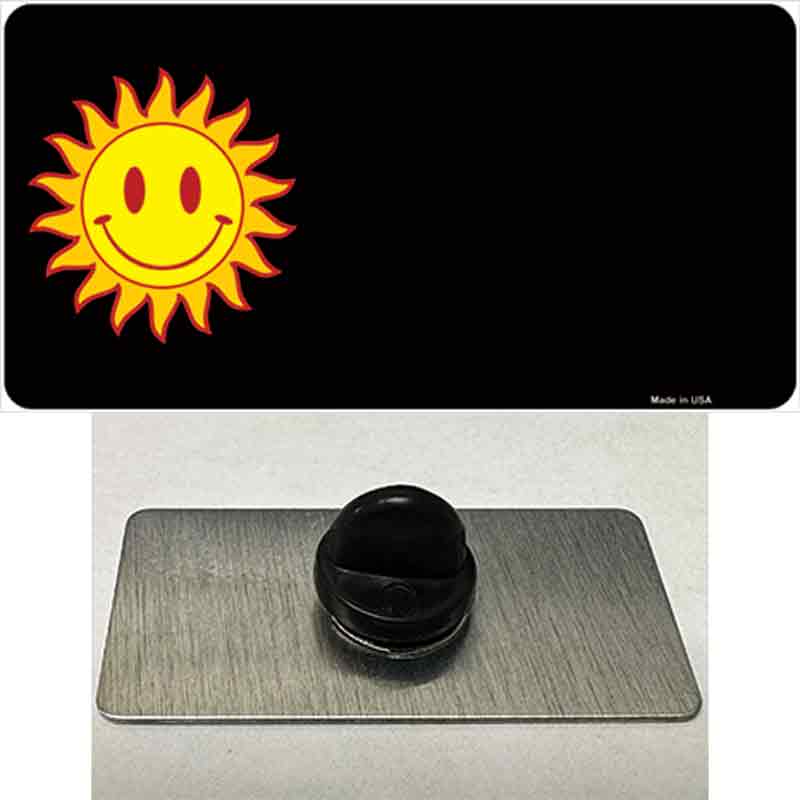 PIN-LP-3864 1.5 x 0.75 in. Sun Smiley Offset Novelty Rectangle Metal Hat Pin