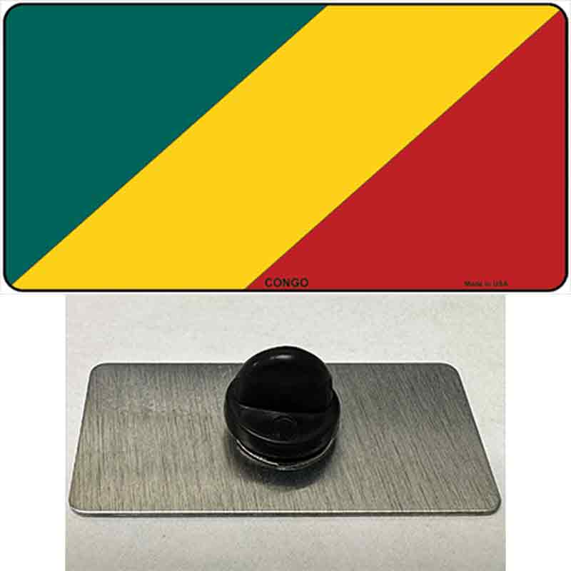 PIN-LP-3994 1.5 x 0.75 in. Congo Flag Novelty Rectangle Metal Hat Pin
