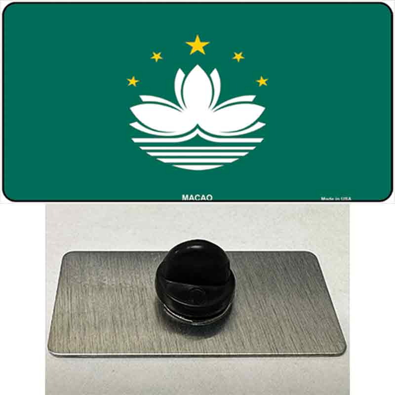 PIN-LP-4083 1.5 x 0.75 in. Macao Flag Novelty Rectangle Metal Hat Pin