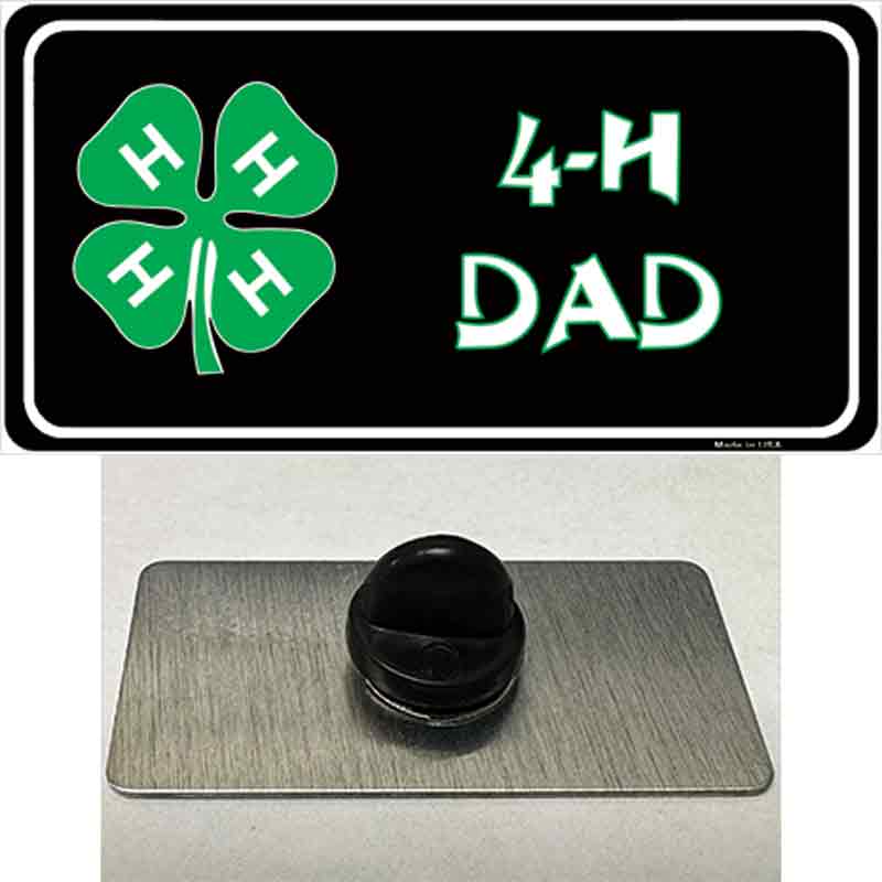 PIN-LP-4228 1.5 x 0.75 in. 4-H Dad Novelty Rectangle Metal Hat Pin