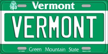 LP-10658 Vermont Background Metal Novelty License Plate