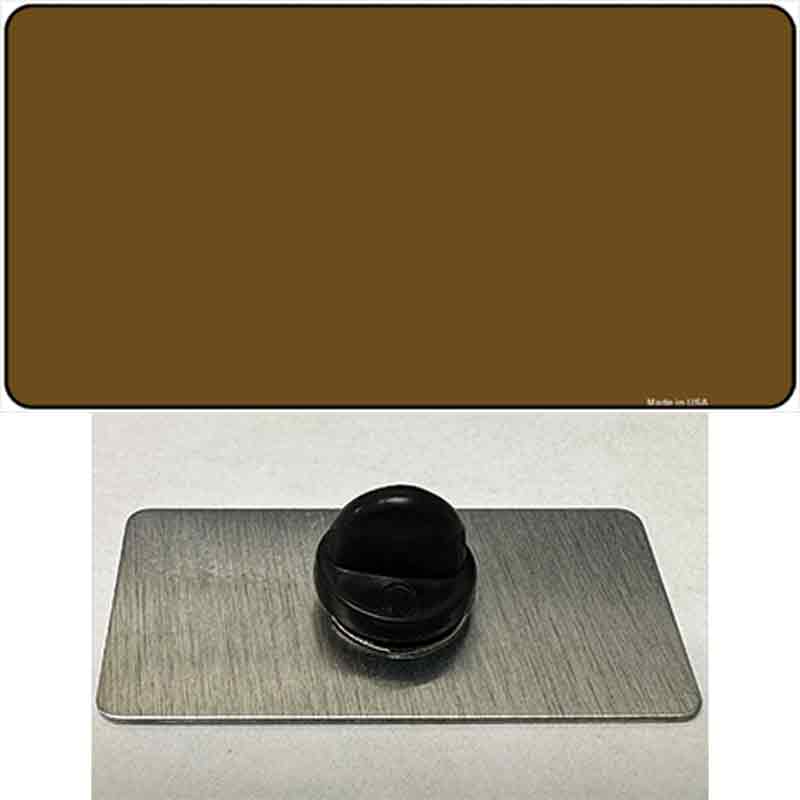 PIN-LP-4604 1.5 x 0.75 in. Brown Solid Novelty Rectangle Metal Hat Pin