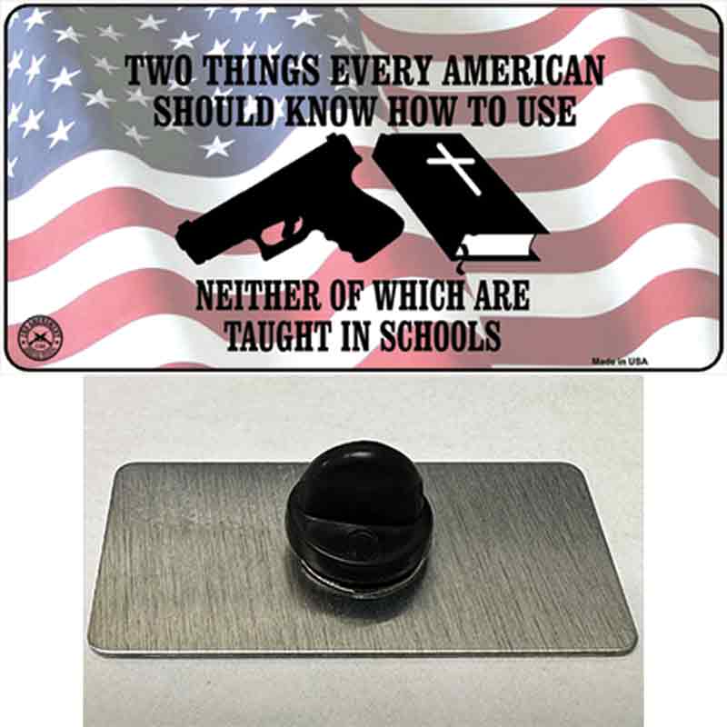 PIN-LP-4677 1.5 x 0.75 in. Every American Should Know Novelty Rectangle Metal Hat Pin
