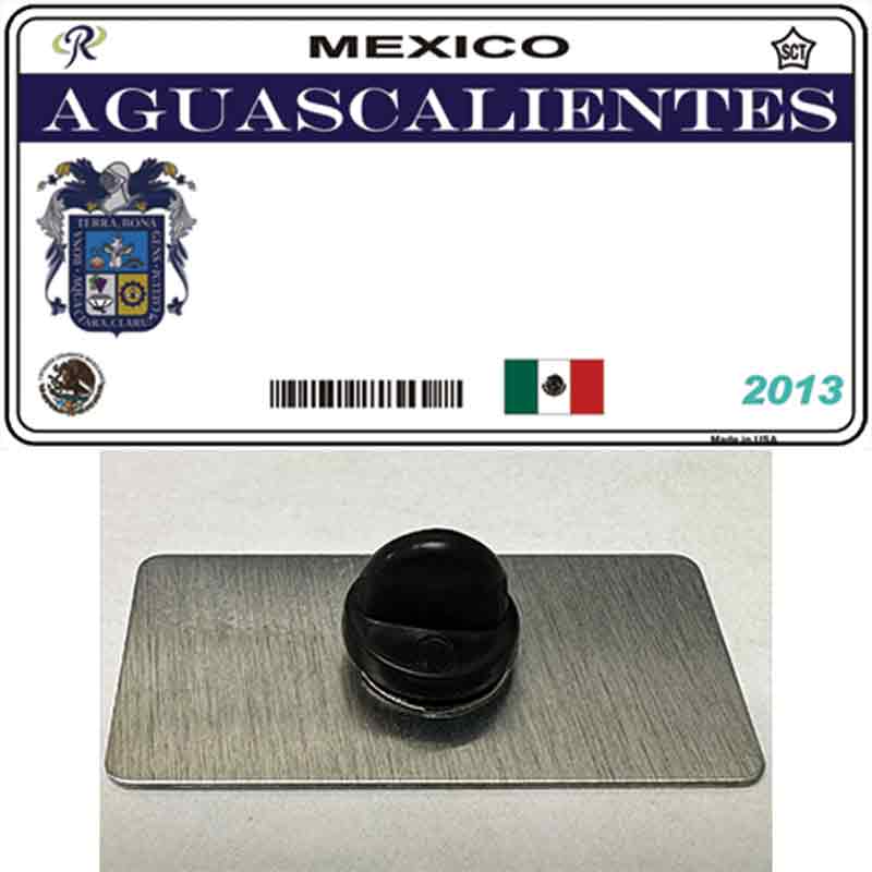 PIN-LP-4811 1.5 x 0.75 in. Aguascalientes Mexico Novelty Rectangle Metal Hat Pin