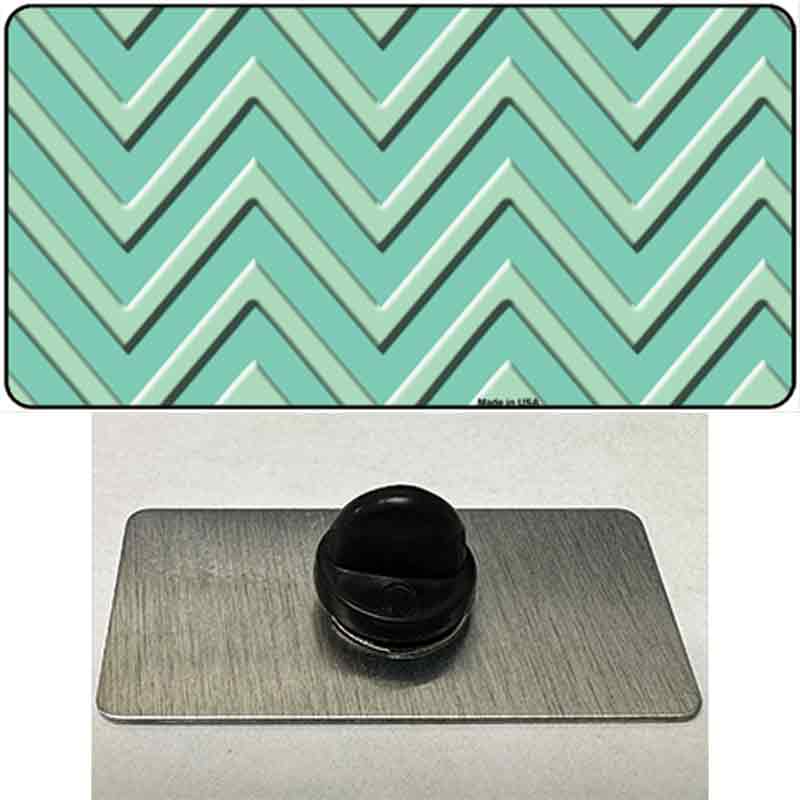 PIN-LP-4964 1.5 x 0.75 in. Mint & Light Mint Large Chevron Novelty Rectangle Metal Hat Pin