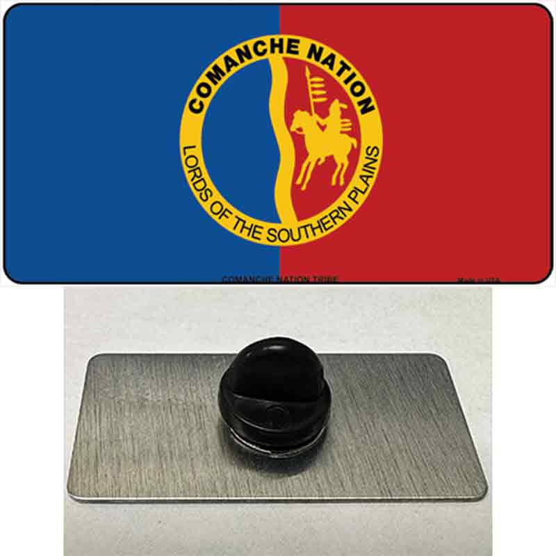 PIN-LP-1874 1.5 x 0.75 in. Comanche Nation Flag Novelty Rectangle Metal Hat Pin