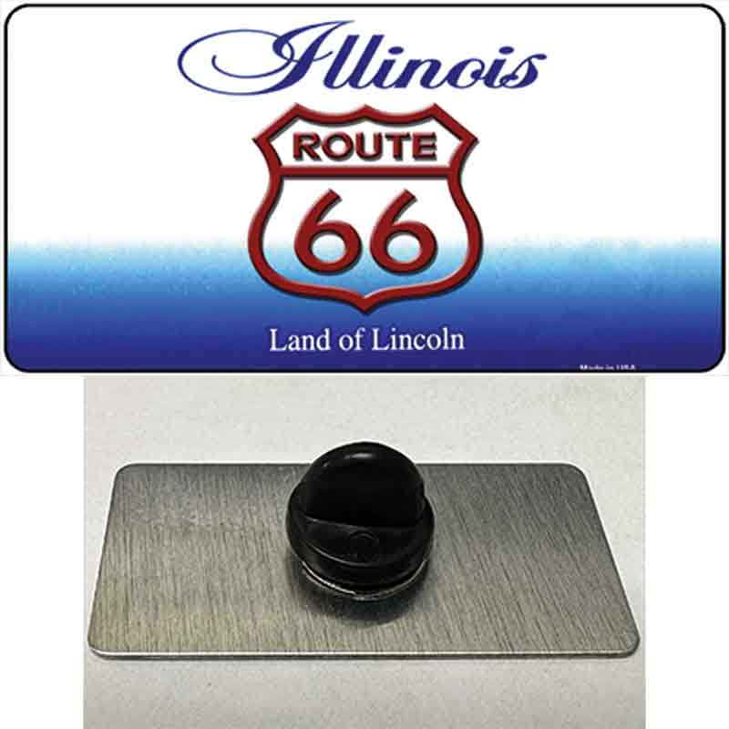 PIN-LP-2104 1.5 x 0.75 in. Route 66 Shield Illinois Novelty Rectangle Metal Hat Pin