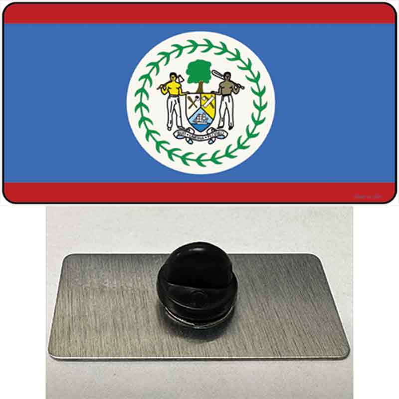 PIN-LP-2153 1.5 x 0.75 in. Belize Flag Novelty Rectangle Metal Hat Pin