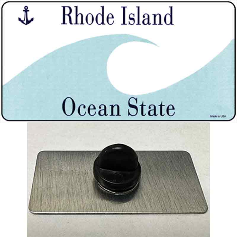 PIN-LP-2254 1.5 x 0.75 in. Rhode Island State Blank Novelty Rectangle Metal Hat Pin