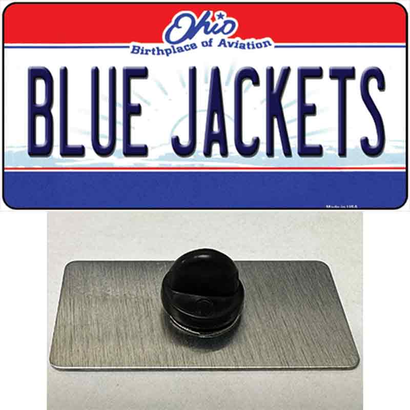 PIN-LP-2294 1.5 x 0.75 in. Blue Jackets Ohio State Novelty Rectangle Metal Hat Pin