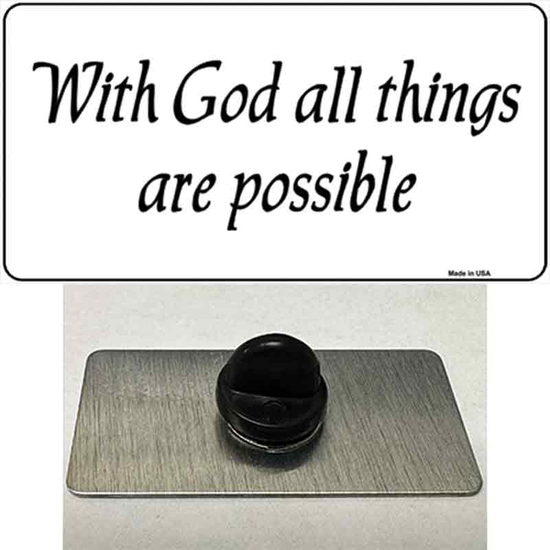 PIN-LP-239 1.5 x 0.75 in. All Things Possible Novelty Rectangle Metal Hat Pin