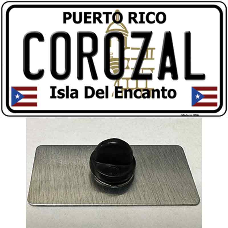 PIN-LP-2833 1.5 x 0.75 in. Corozal Novelty Rectangle Metal Hat Pin