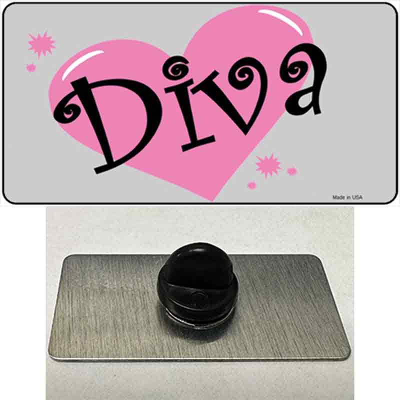 PIN-LP-320 1.5 x 0.75 in. Diva Novelty Rectangle Metal Hat Pin