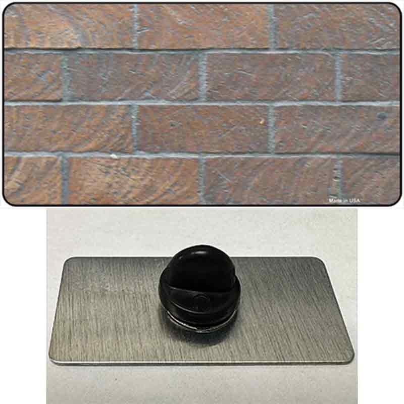 PIN-LP-3365 1.5 x 0.75 in. Brick Wall Novelty Rectangle Metal Hat Pin