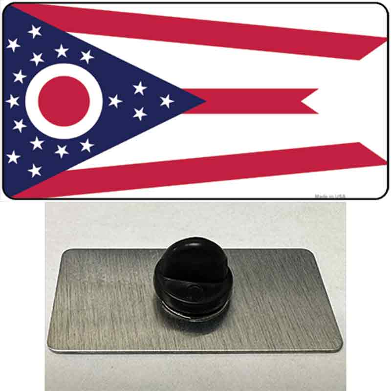 PIN-LP-3596 1.5 x 0.75 in. Ohio State Flag Novelty Rectangle Metal Hat Pin
